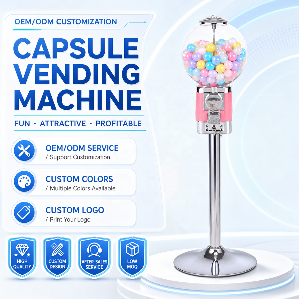 Simple Vending Machine Design Metal Gumball Vending Machine with Stand Coin and Token Operated ...