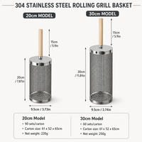Panier de cuisson rotatif pour barbecue en acier inoxydable 304 avec couvercle rabattable breveté, rotation à 360°, sans brochettes, crochet anti-brûlure, pour barbecue au charbon de bois