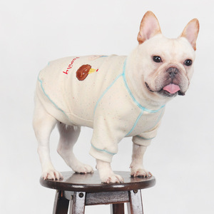 Venta al por mayor casual algodón raya lindo mascota perro estilo británico ropa invierno frío para Bulldog - Product Image 6