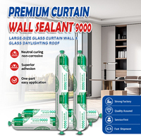 Pengda 9000 Perekat Struktural Silikon Netral Tahan Cuaca, Pengerasan Cepat, Elastis, Sealant Kaca untuk Bangunan Aluminium Kaca