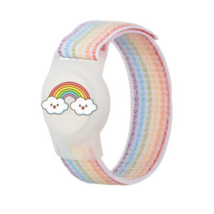 Correa de Muñeca Transpirable de Nailon para <span class=keywords><strong>Apple</strong></span> <span class=keywords><strong>Airtag</strong></span>, Correa Ajustable Estilo Reloj para Niños y Ancianos, Funda Protectora Antipérdida - Product Image 3