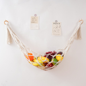 Hamac de rangement pour jouets en <span class=keywords><strong>macramé</strong></span> tissé à la main style nordique, organisateur mural en dentelle bohème pour chambre d'enfant - Product Image 2