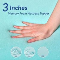 Topper à mémoire de gel de mousse haute densité Surmatelas compressé sous vide écologique housse amovible pour bébés enfants appartements