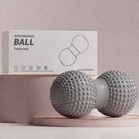 Balle de massage Chinmon Fascia Peanut TPE pour la relaxation des pieds, de la colonne vertébrale et des muscles, double balle pour la stimulation des points d'acupuncture des hanches, du dos et des jambes