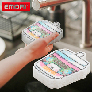 Wholesale Eco Friendly 100% Plant Based Wood Pulp Cellulose Sponge Biodegradable Kitchen Dish <b>Scrubber</b> - Product Image 3