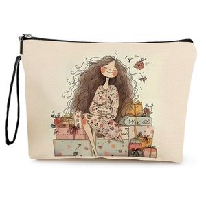 Pochette d'emballage en toile de coton biologique écologique avec cordon de serrage, en RPET recyclé naturel, lin, liège, pour maquillage, cosmétiques, parfums, shampoings - Product Image 5