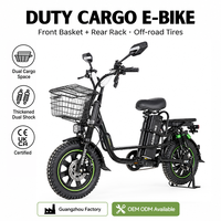 Vélo Électrique de Loisirs OEM V3pro Plus Monster City, 16 Pouces, Moteur 60V 500W-1000W, Charge Utile 200KG pour Livraison et Trajet Quotidien