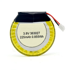 Rechargeable Li-Ion lipo 363027 <span class=keywords><strong>3</strong></span>,7 V 225mAh round lithium-polymer battery - Product Image 6