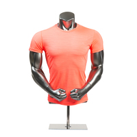 Sortie d'usine Mannequin musclé du haut du corps Mannequin de t-shirt demi-corps masculin pour l'affichage de vêtements