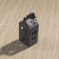 Lanterne de maison hantée OEM ODM, boîte en papier Halloween découpée sur mesure pour emballage haut de gamme de bonbons ou de farces et d'événements