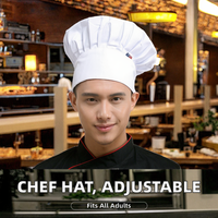 Gorro de Cocina Profesional Elástico y Ajustable para Hombre, Gorro de Cocinero, Panadero, Catering, Chef de Restaurante