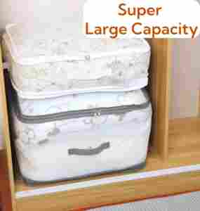 Nueva Bolsa de Almacenamiento Acolchada con Estampado de Malla, Gran Capacidad, para Mudanzas, Ropa, Armario, Hogar, Impermeable, Ligera - Product Image 3