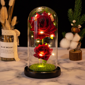 <span class=keywords><strong>Rose</strong></span> artificielle <span class=keywords><strong>de</strong></span> luxe sous cloche en verre, <span class=keywords><strong>rose</strong></span> éternelle, fleur séchée sous cloche en verre, cadeaux pour la fête des mères et la Saint-Valentin 2026 - Product Image 4