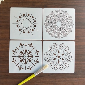 Set di 16 <span class=keywords><strong>Stencil</strong></span> Mandala per Decorazione Murale, 6 x 6 Pollici, Riutilizzabili per Pittura, Piastrelle, Pavimenti, Legno, Tessuti e Mobili - Product Image 3