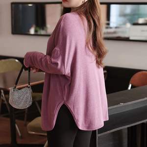 Happy Hut Cárdigan de manga larga con cuello en V para mujer, talla grande, corte holgado, chaqueta de punto fino, top Runqi N8762 - Product Image 2