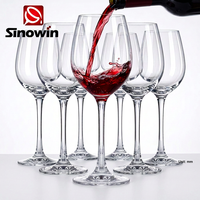 Verres à vin grande capacité transparents, verres à vin rouge Bourgogne, gobelets transparents Bordeaux, vente en gros de coupes en cristal pour mariage