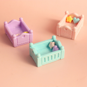 Mini Doll <b>House</b> <b>Bed</b> Resin Charms Pretend Play Miniature Furniture DIY Craft Accessories Simulation <b>Bed</b> for Doll <b>House</b> Decoration - Product Image 3