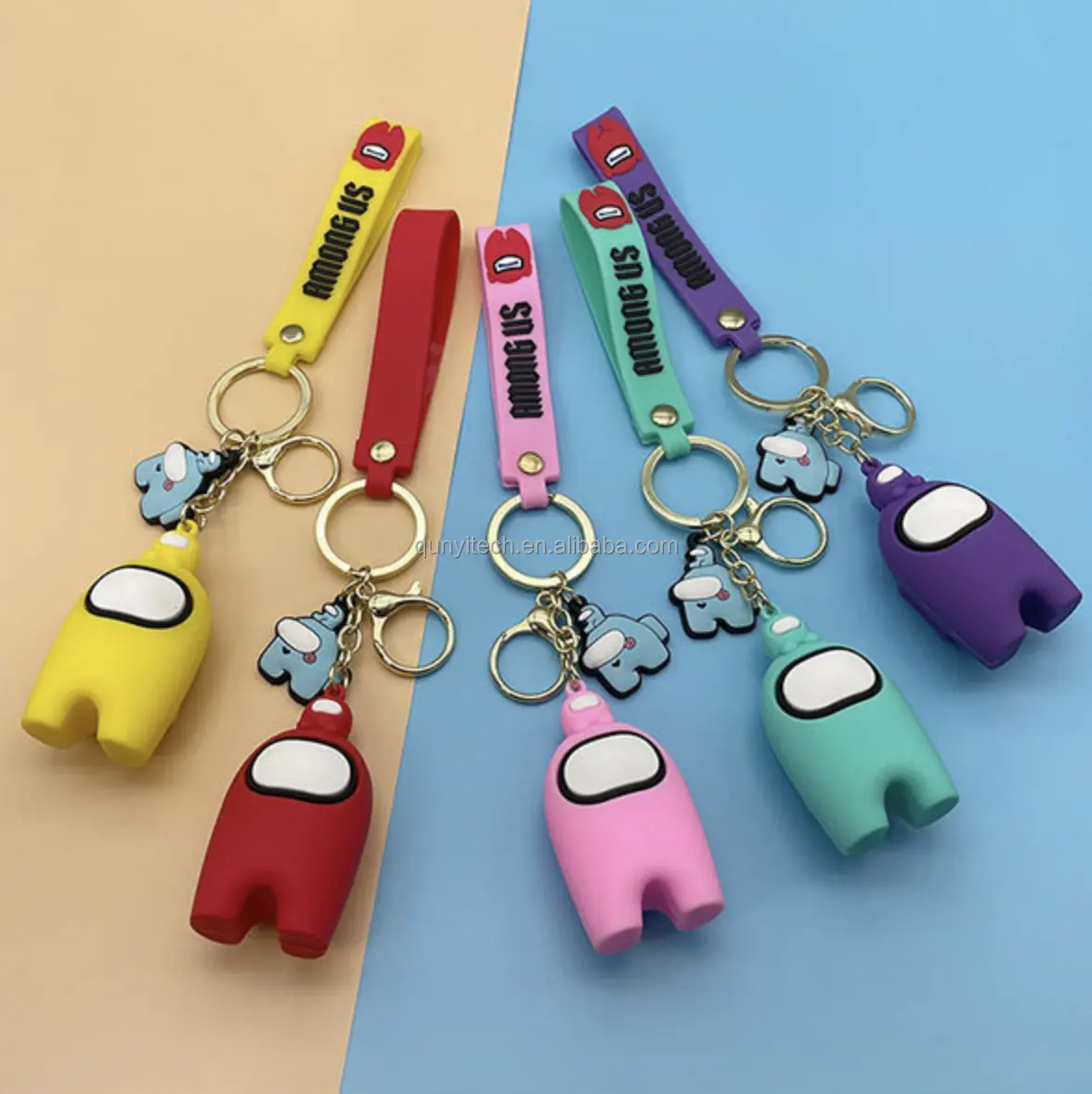 חם למכור Amongus PVC מחזיקי מפתחות ילדי של יום מתנת אנימה Keychain דיסני מיקי פוקימון מפתח שרשרות Cartoon Keychain