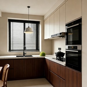 ตู้ครัวไม้แบบโมเดิร์นคุณภาพสูงเป็นมิตรกับสิ่งแวดล้อม พร้อมตู้เก็บของแบบโมดูลาร์ ได้รับการรับรองมาตรฐาน ISO รับประกัน 5 ปี พร้อมส่ง - Product Image 2