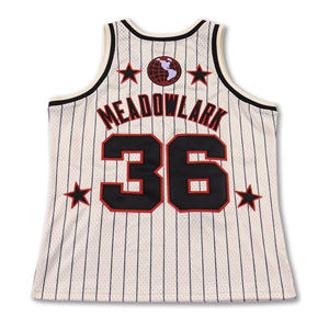 TF定制男式滑车斜纹篮球运动衫刺绣编号复古网眼篮球制服 - Product Image 3