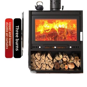 เตาผิงไม้แบบใช้ไฟจริงสำหรับให้ความร้อนในบ้าน ห้องนั่งเล่น ปราศจากควัน เหมาะสำหรับบ้านพักชนบท สไตล์ยุโรป - Product Image 5