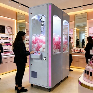 Machine à griffes mini personnalisable, à monnayeur, pour location, style métallique, pour magasins de beauté, avec des éléments de jeu d'arcade et des peluches, pour la distribution de prix de marque - Product Image 1