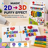 Stylo Popcorn de Noël, stylo créatif pour dessin décoratif, lisse et facile à colorier, ensemble de papeterie créative pour enfants