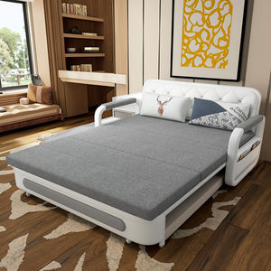 كرسي معدني حديث قابل للطي، أريكة سرير بثلاثة مقاعد، كرسي بذراعين متعدد الوظائف لغرفة المعيشة - Product Image 2