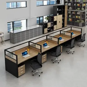 Cadre en aluminium noir personnalisé cloisons cabines de bureau pour le bureau de l'hôpital de la banque