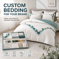 Ensemble de literie de luxe en coton 100% personnalisable Alenhome, de haute qualité, avec broderie, housse de couette, OEM ODM pour la décoration de la chambre à coucher
