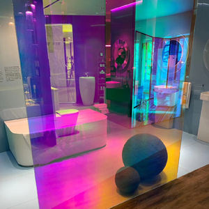 ฟิล์มติดกระจก dichroic เปลี่ยนสีได้1.38*50ม. ฟิล์มติดหน้าต่าง2ply เปลี่ยนสีได้ - Product Image 4