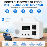 Alimentation compacte pour haut-parleur sans fil 300W-1200W LiFePO4 pour voiture et panneau solaire, onduleur à onde sinusoïdale pure, éclairage de marché nocturne, sécurité d'urgence