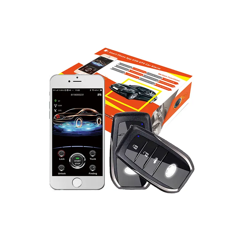 Nova 2G Gps Gsm Inteligente Motor Start Stop Sistema de Entrada sem chave de Alarme de Carro de Arranque Remoto