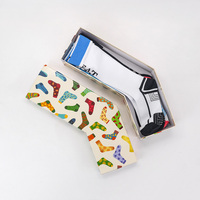 Boîte cadeau en carton avec couvercle et base imprimés en forme personnalisée d'usine pour chaussettes avec votre propre logo