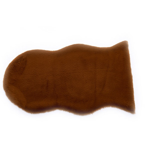 Alfombra de piel sintética blanca ovalada, tapete de felpa para sala de estar, dormitorio, decoración del hogar - Product Image 5