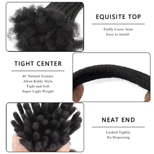 Estensioni Dreadlock per <span class=keywords><strong>capelli</strong></span> umani 100% 8-24 pollici per uomini/donne/bambini <span class=keywords><strong>extension</strong></span> DreadLock per <span class=keywords><strong>capelli</strong></span> umani - Product Image 4