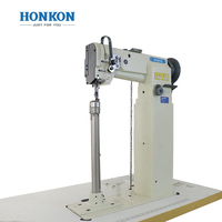 Machine à coudre industrielle à grande vitesse HK-8365, aiguille simple, petit cylindre, poulie de courroie pour sacs en cuir, chaussures, moteur inclus