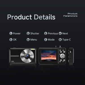 กล้องดิจิทัลดิจิทัลชนิดเซนเซอร์ CMOS ความคมชัด44MP FHD 1080P วิดีโอขนาด2.4นิ้วการถ่ายภาพที่เรียบง่ายโฟกัสอัตโนมัติ - Product Image 4