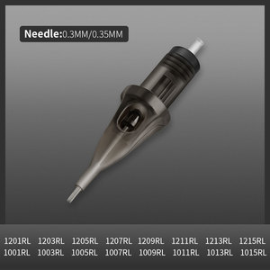 10pcs 0.3 MILLIMETRI 0.35 MILLIMETRI Round Liner Cartuccia di Sicurezza Usa E Getta Sterilizzati Aghi Per <span class=keywords><strong>Tatuaggio</strong></span> per la Cartuccia della macchina del <span class=keywords><strong>tatuaggio</strong></span> - Product Image 4