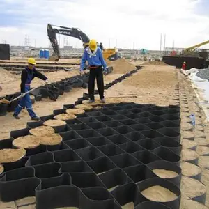 ייצוב קרקע hdpe ריצוף geo רשת פלסטיק כוורת חצץ רצף יה-geocell עם מפעל מחיר