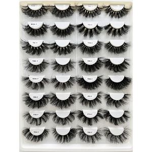 Cils en vison 100% faits main, longs et effilés, 20-25 mm, effet 3D, volumineux, courbure DD profonde, volume russe, en bande - Product Image 4