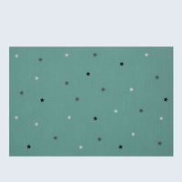 Napperons de table brodés à motif étoile multicolores en gros / Napperons de table à café brodés décoratifs et sous-plats rectangulaires en plastique