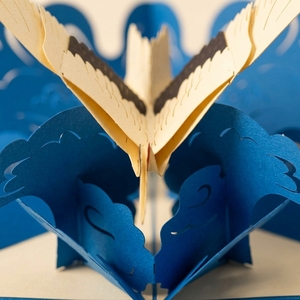 Carte de vœux 3D <span class=keywords><strong>pop</strong></span>-up élégante avec motif grue, pliable de qualité supérieure, pour artistes, cadeau pour les passionnés d'ornithologie, connexion émotionnelle - Product Image 6
