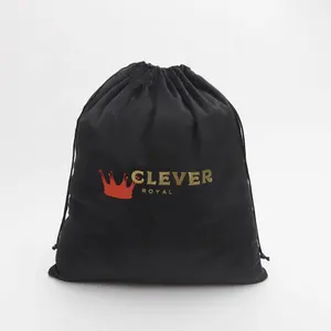Custom Logo Velvet Shoe Bag Reusable Drawstring Promotion Shopping Bag