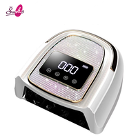 Sèche-ongles UV LED sans fil, lampe de manucure rechargeable haute puissance avec diamant et écran LCD 120W