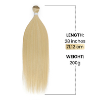 Extensions de cheveux synthétiques ultra-lisses Yaki pour tissage, vente en gros, tressage au crochet, plus de 100 couleurs, double trame à la machine