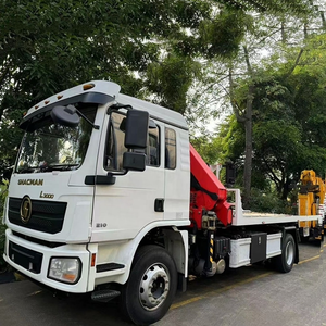 รถบรรทุกติดเครนไฮดรอลิก SHACMAN L3000 4X2 ยูโร 2 รถเครนบูมแบบประกบ 7 ตัน รถดัมพ์บูมยืดไสลด์พร้อมเครน - Product Image 1