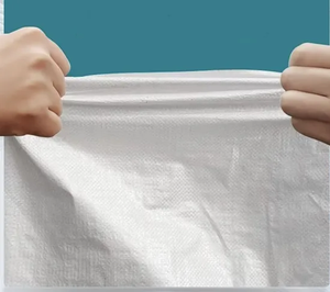 Sac tissé en PP épais personnalisé à prix abordable pour l'emballage de 25 kg et 50 kg de riz, blé, farine, céréales, aliments, sacs blancs, et l'emballage de <span class=keywords><strong>litière</strong></span> pour chat en PP tissé - Product Image 5