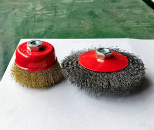 Brosse circulaire en fil d'acier poli gaufré pour machines à poncer à essence - Product Image 6