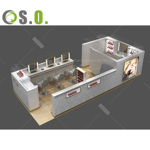 ディスプレイキャビネット付きの新しいデザインのネイルバーキオスクのデザイン - Product Image 1